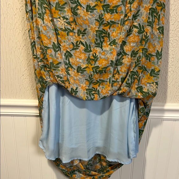 Lush Tropical Floral Spaghetti Strap Maxi Dress size small - Picture 11 of 15